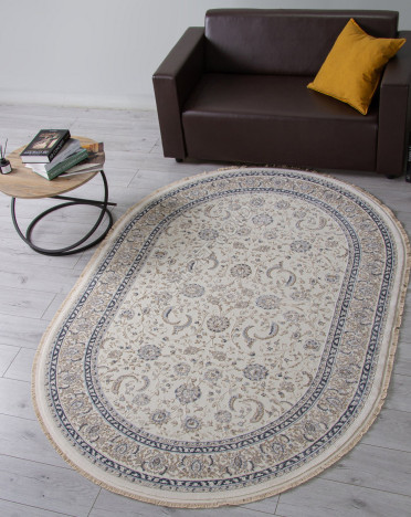 Ковер 35848Z - CREAM / CREAM - Овал - коллекция MELODY